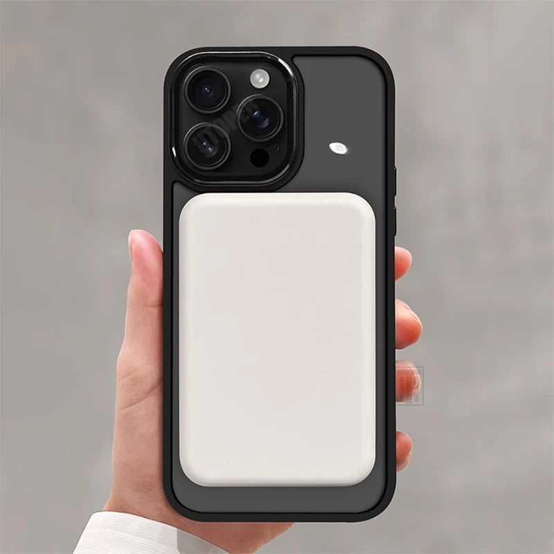 Fall Resistant Acrylic Business Black Magsafe Case for iPhone 16. 15, 14