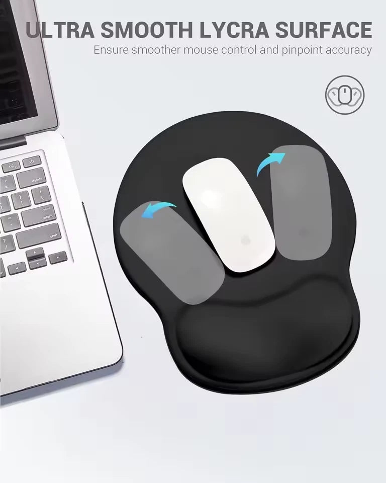 PC Mouse pad Ergonomic Comfortable Mat With Wrist Rest Support Non Slip