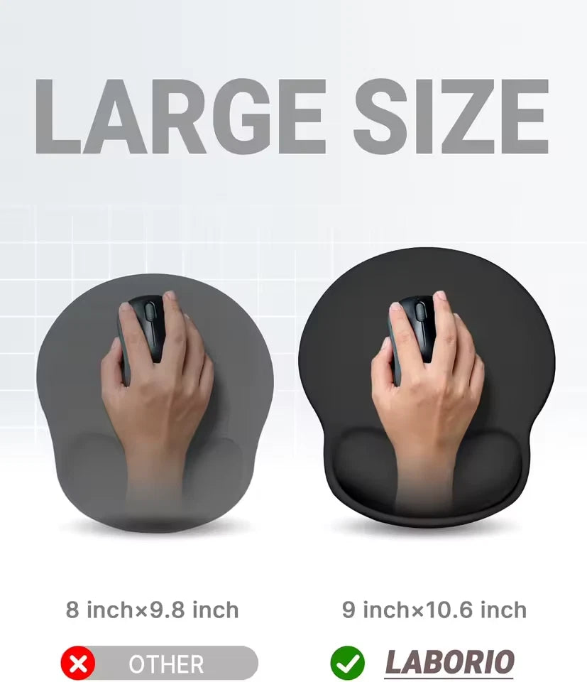 PC Mouse pad Ergonomic Comfortable Mat With Wrist Rest Support Non Slip