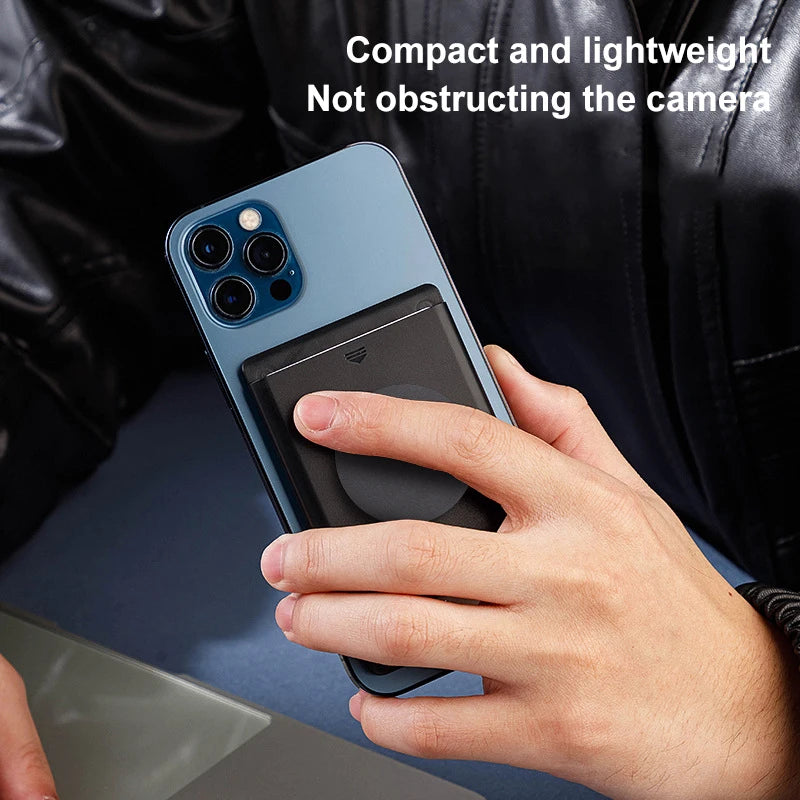 Magnetic Phone Card Holder with Expanding Phone Grip for Magsafe Wallet Socket Card Case Phone Stand For iPhones