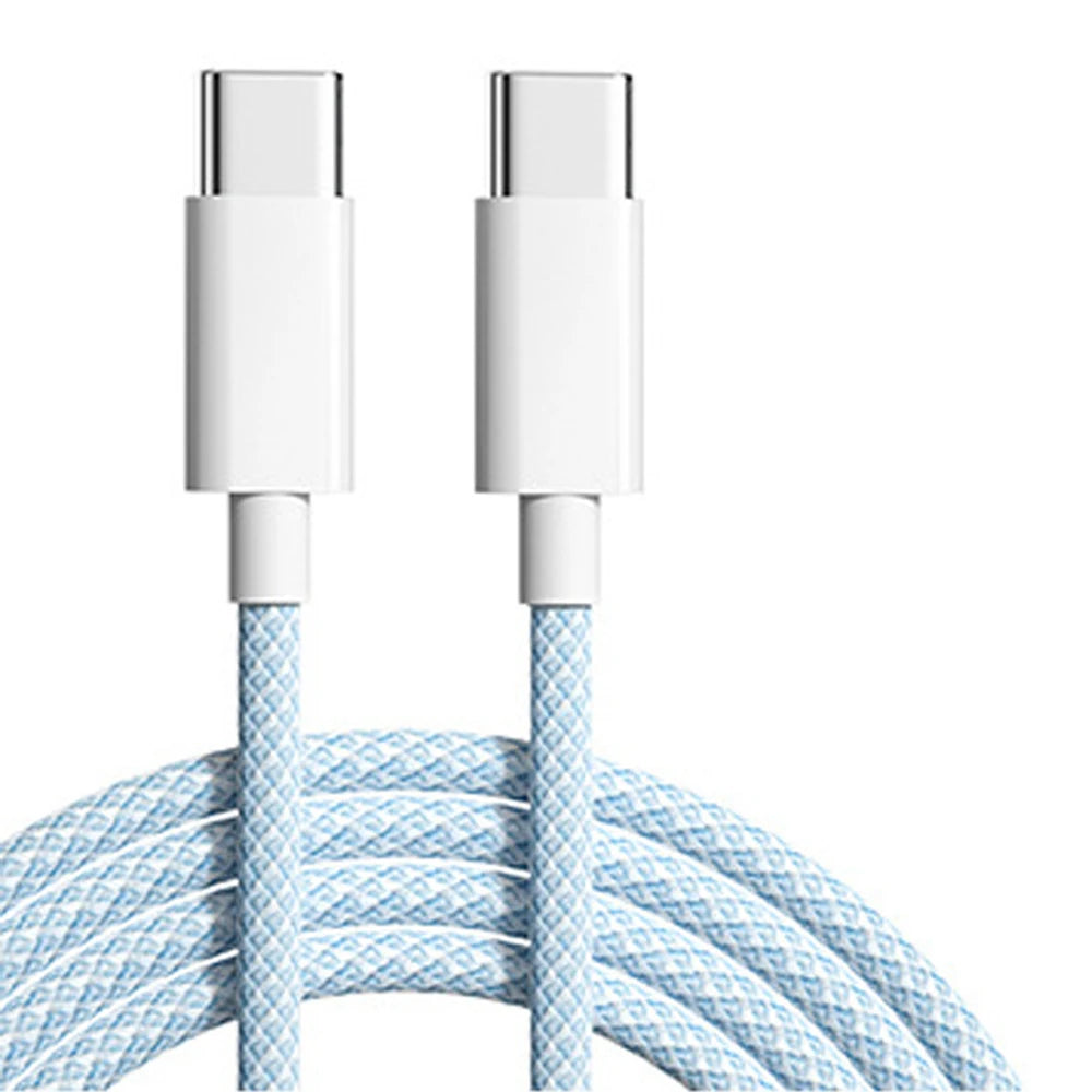 60W 6A USB Type C to Type C Cable For IPhone 15 16 Samsung Fast Charging USB C to C Cable Type C Charger