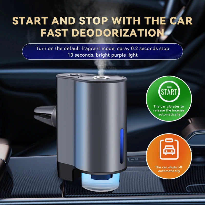 Electric Humidifier Car Air freshener, Three Adjustable Modes, Automatic Operation