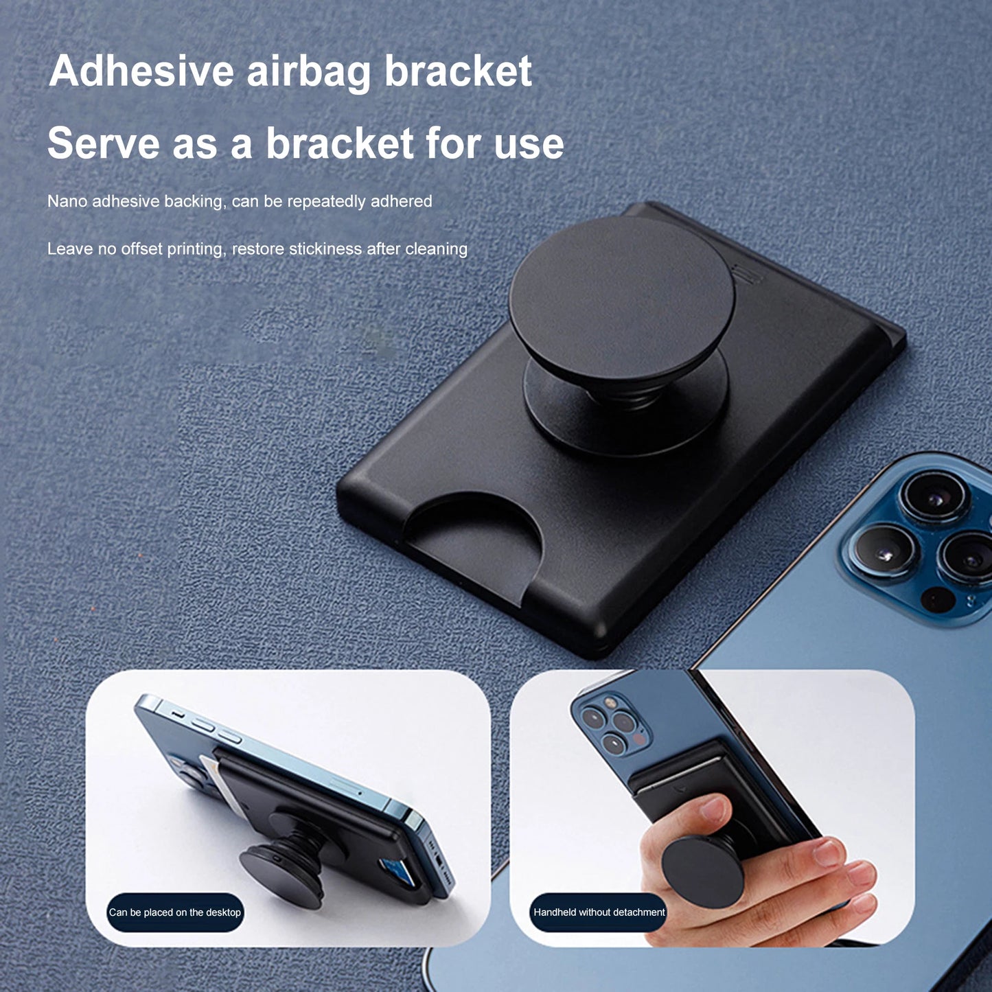 Magnetic Phone Card Holder with Expanding Phone Grip for Magsafe Wallet Socket Card Case Phone Stand For iPhones