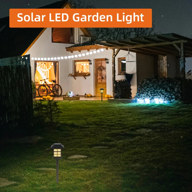 Outdoor LED Solar Lights Solar Powered Garden Lamp Waterproof For Yard Patio Lawn Pathway Walkway Decoration Lighting