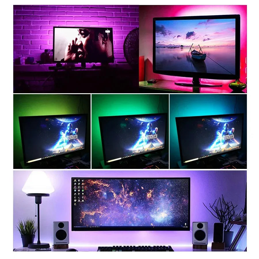 USB LED Strip Light RGB LED Bluetooth, WiFi, App, or Remote Control Light