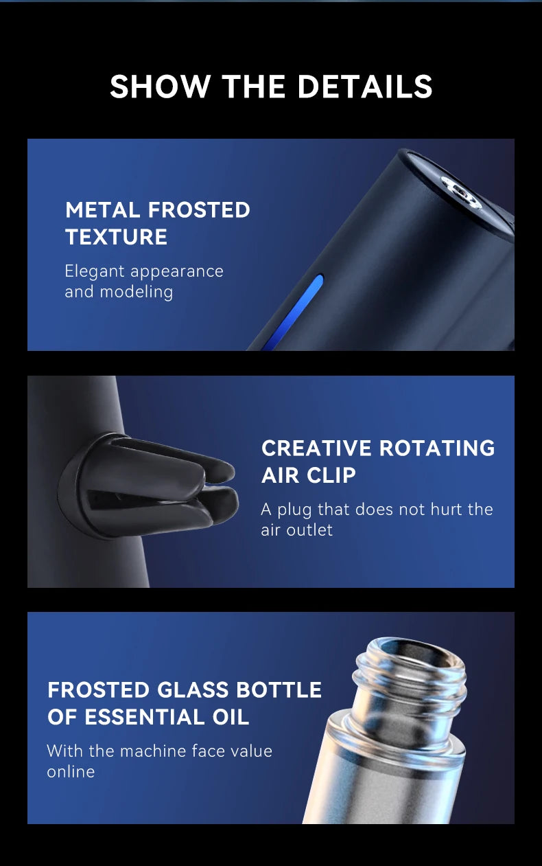 Electric Humidifier Car Air freshener, Three Adjustable Modes, Automatic Operation